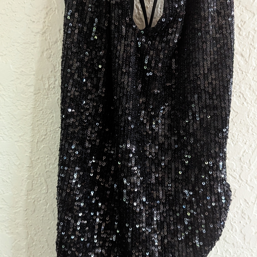 Sequin Black Bodysuit